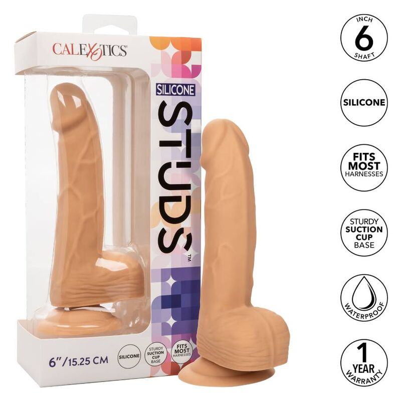 CALEXOTICS - 15.24 CM SILICONE STUDS LEATHER