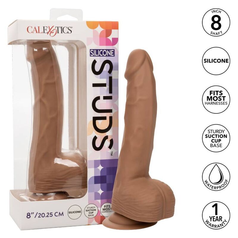 CALEXOTICS - SILICONE STUDS 20.32 CM BROWN - 1