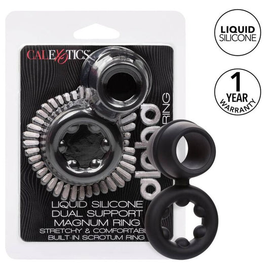 CALEXOTICS - ALPHA DUAL MAGNUM RING BLACK - 1