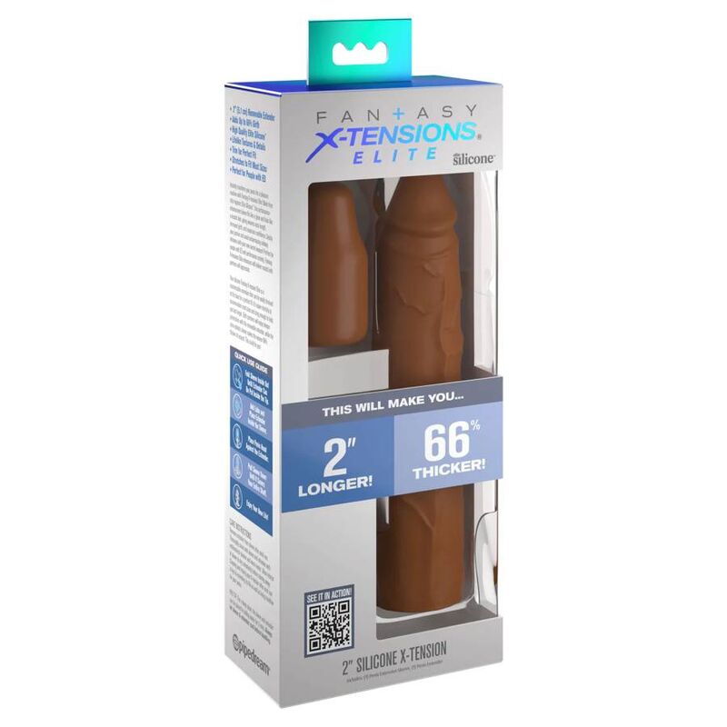 FANTASY X- TENSIONS - PIPEDREAMS SLEEVE 20.32 CM + 5.00 CM THUMB CAP CARAMEL