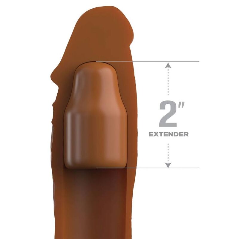 FANTASY X- TENSIONS - PIPEDREAMS SLEEVE 20.32 CM + 5.00 CM THUMB CAP CARAMEL