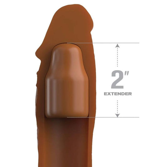 FANTASY X- TENSIONS - PIPEDREAMS SLEEVE 20.32 CM + 5.00 CM THUMB CAP CARAMEL