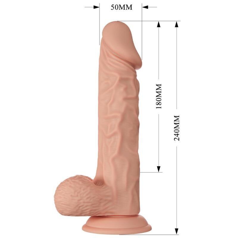 BAILE - BEAUTIFUL ENCOUNTER BURAQ FLEXIBLE REALISTIC DILDO 24 CM NATURAL - 6