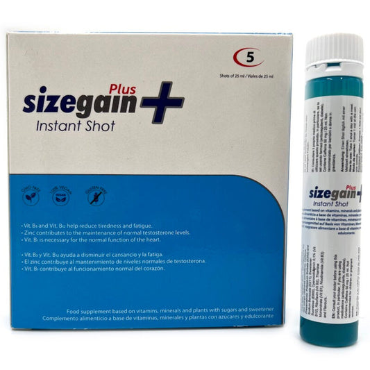 500 COSMETICS -SIZEGAIN PLUS INSTANT SHOT MALE ENERGIZER 5 UNITS (EXPIRATION DATE SOON) - 1