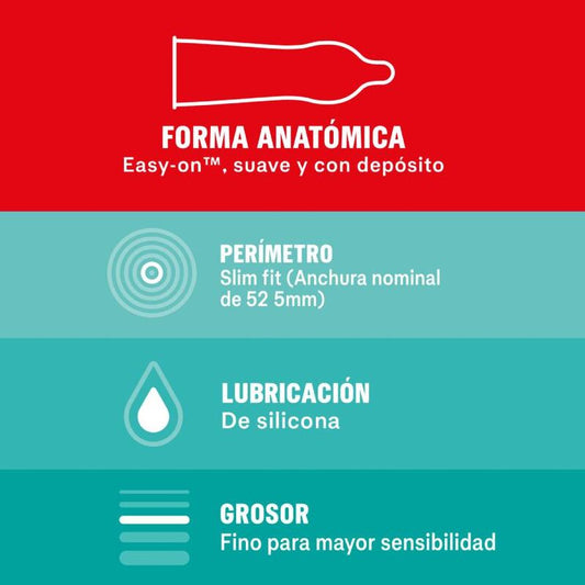DUREX - SENSITIVO SLIM FIT 10 UNITS - 1