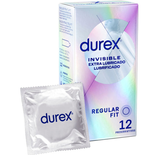 DUREX - INVISIBLE EXTRA LUBRICATED 12 UNITS - 1