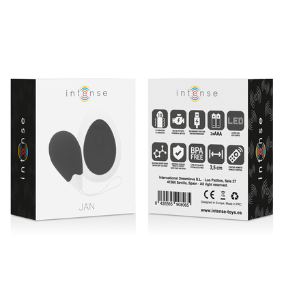 INTENSE - JAN VIBRATING EGG REMOTE CONTROL BLACK - 4