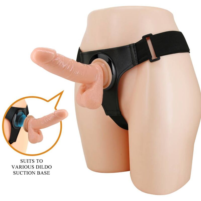 PRETTY LOVE - HARNESS BRIEFS UNIVERSAL HARNESS WITH DILDO TOM 20 CM NATURAL - 9