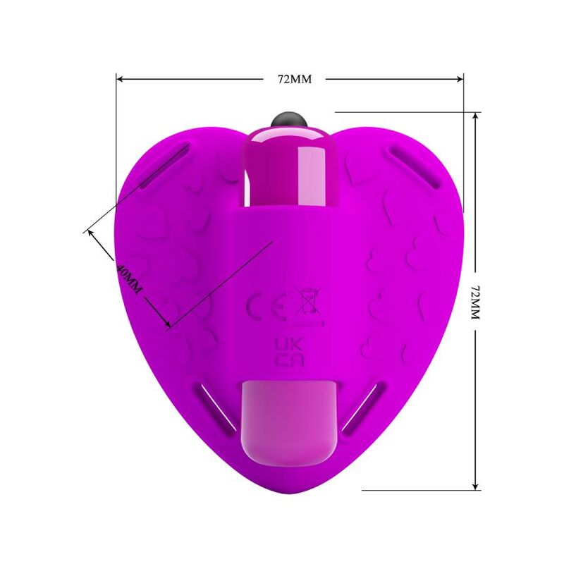 PRETTY LOVE - HEARTBEAT CLITORIS MASSAGER 10 VIBRATION MODES PURPLE - 2