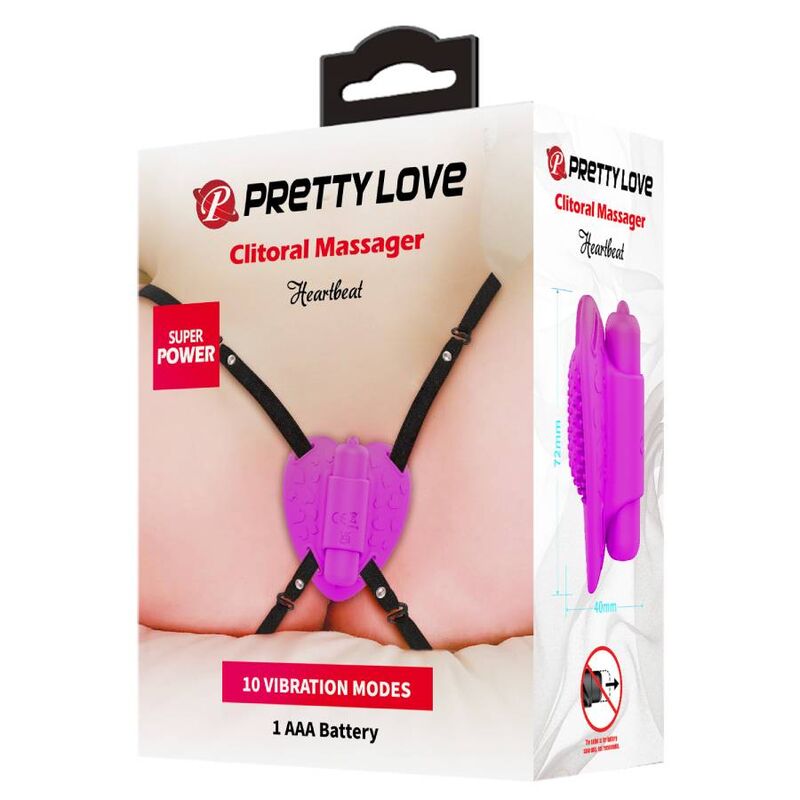 PRETTY LOVE - HEARTBEAT CLITORIS MASSAGER 10 VIBRATION MODES PURPLE - 5