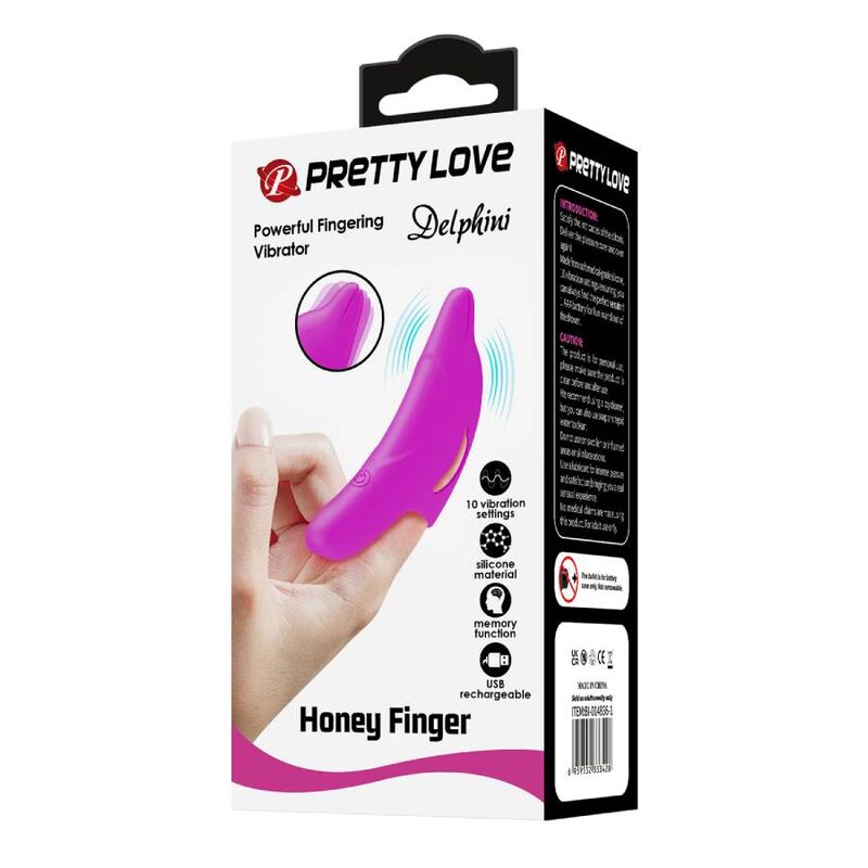 PRETTY LOVE - DELPHINI POWERFUL PURPLE FINGER STIMULATOR - 11