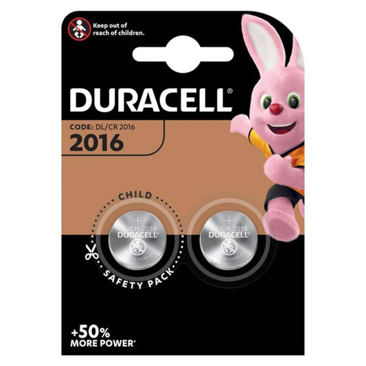 DURACELL - BUTTON BATTERY LITIO CR2016 3V 2 UNIT - 1