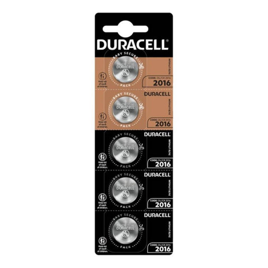 DURACELL - BUTTON BATTERY LITIO CR2016 3V 5 UNIT - 1