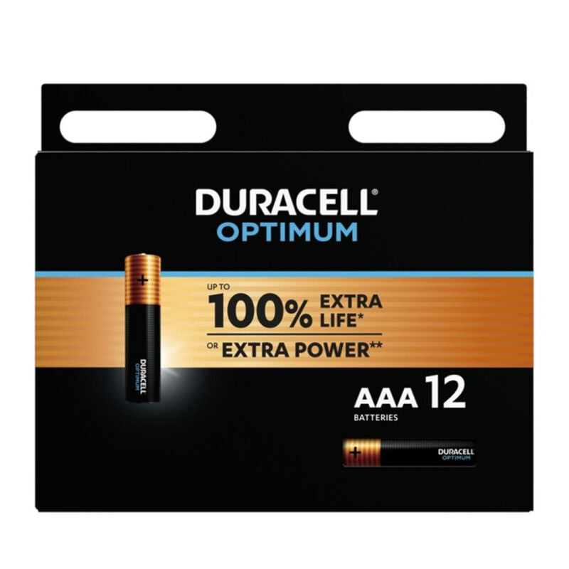 DURACELL - OPTIMUM 200 ALKALINE BATTERY AAA LR03 12 UNIT - 1