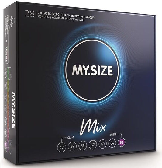 MY SIZE - MIX CONDOMS 69 MM 28 UNITS - 1