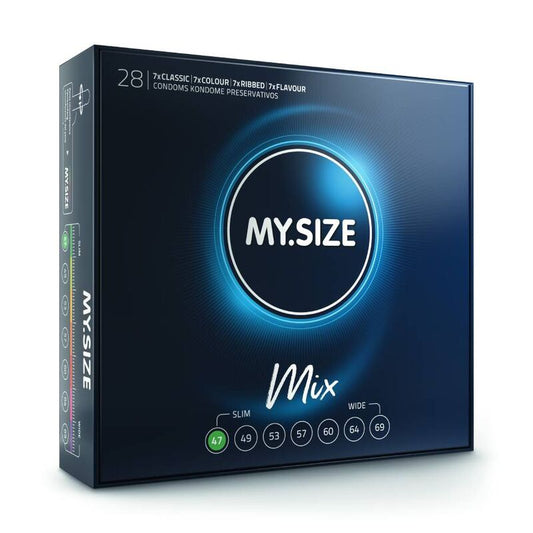 MY SIZE - MIX CONDOMS 47 MM 28 UNITS - 1