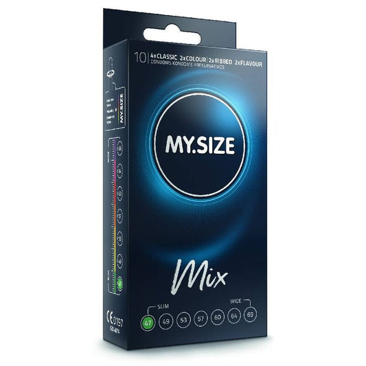 MY SIZE - MIX CONDOMS 47 MM 10 UNITS - 1