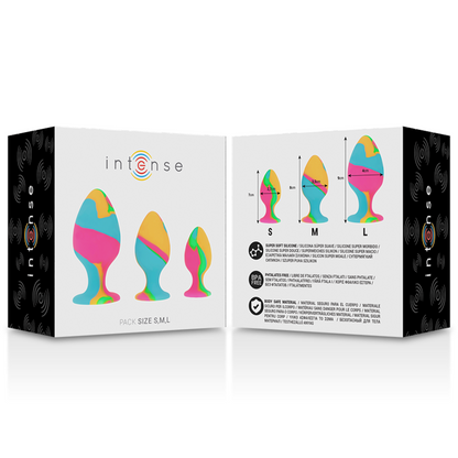 INTENSE - COFFRET DE PLUGS EN SILICONE MULTICOLORE