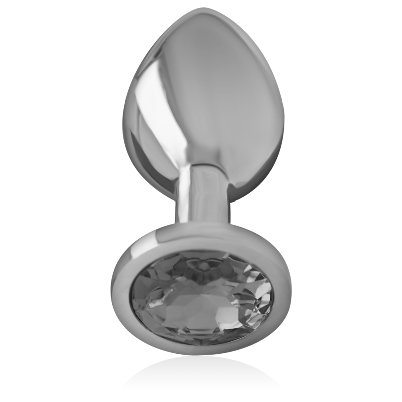 INTENSE - ALUMINUM METAL ANAL PLUG WITH BLACK GLASS SIZE M - 3