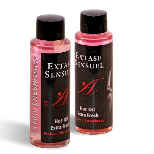 EXTASE SENSUAL - MASSAGE OIL WITH EXTRA FRESH STRAWBERRY EFFECT 100 ML - 1