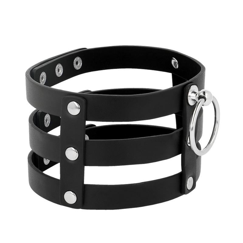 COQUETTE CHIC DESIRE - FETISH STYLE VEGAN LEATHER CHOKER - 5