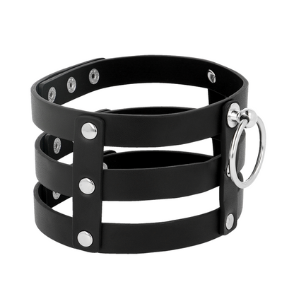 COQUETTE CHIC DESIRE - FETISH STYLE VEGAN LEATHER CHOKER - 5