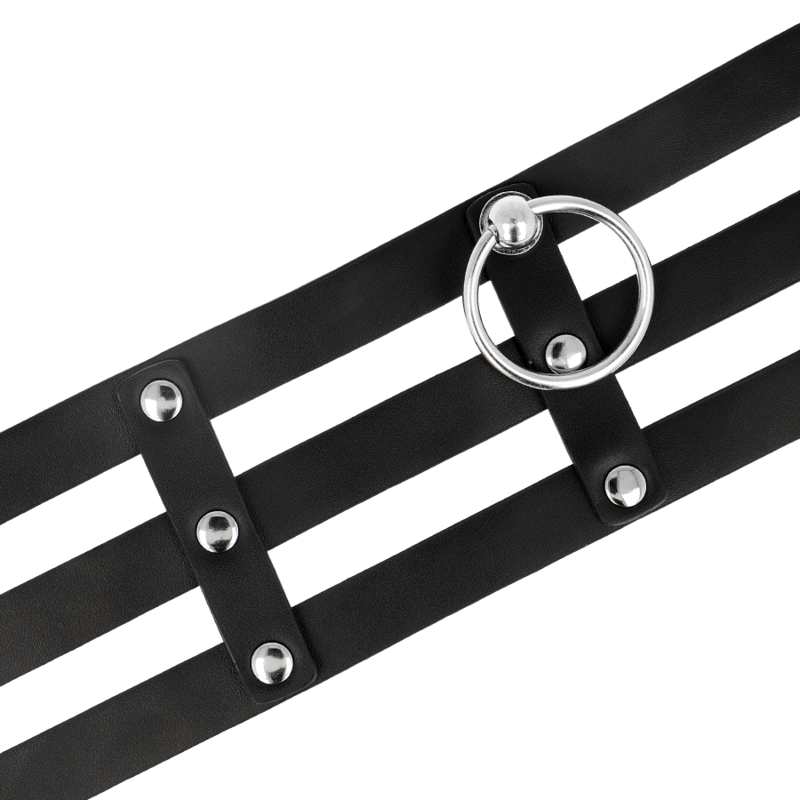 COQUETTE CHIC DESIRE - FETISH STYLE VEGAN LEATHER CHOKER - 4