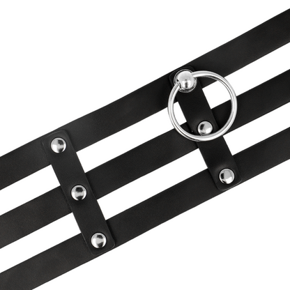 COQUETTE CHIC DESIRE - FETISH STYLE VEGAN LEATHER CHOKER - 4