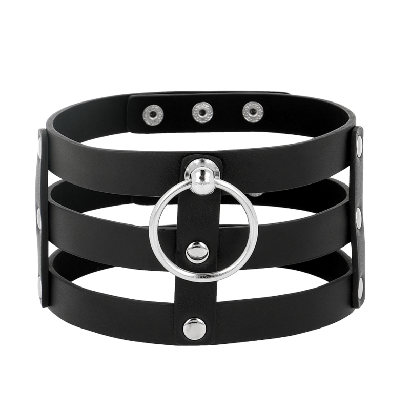 COQUETTE CHIC DESIRE - FETISH STYLE VEGAN LEATHER CHOKER - 3