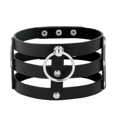 COQUETTE CHIC DESIRE - FETISH STYLE VEGAN LEATHER CHOKER - 3