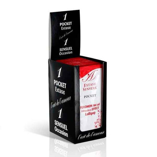 EXTASE SENSUAL - OLIO DA MASSAGGIO AI FEROMONI EFFETTO CALORE LOLLIPOP 10 ML - Secretroomsexyshop