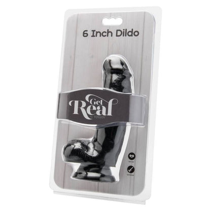 GET REAL - 12CM DILDO WITH BLACK BALLS