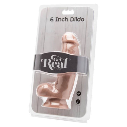 GET REAL - 12CM DILDO WITH LEATHER BALLS