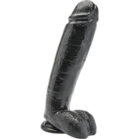 GET REAL - DILDO 25,5 CM WITH BALLS BLACK - 1