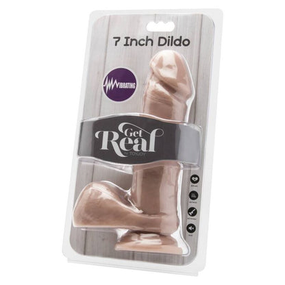 GET REAL - DILDO 18 CM WITH BALLS VIBRATOR SKIN - 2