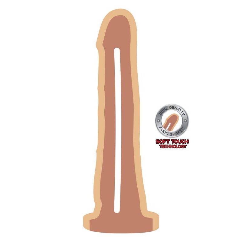 GET REAL - DUAL DENSITY DONG 19 CM SKIN - 2