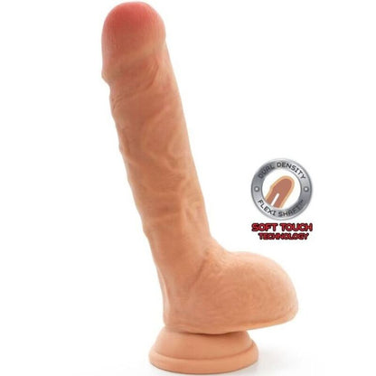 GET REAL - DUAL DENSITY DILDO 25,5 CM BALLS SKIN - 1