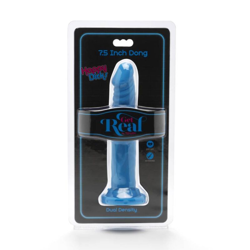 GET REAL - HAPPY DICKS DONG 19 CM BLUE - 2