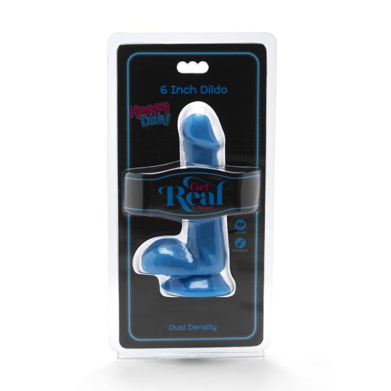 GET REAL - HAPPY DICKS DILDO 12 CM BALLS BLUE - 2
