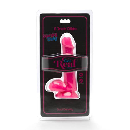 GET REAL - HAPPY DICKS DILDO 12 CM PINK BALLS