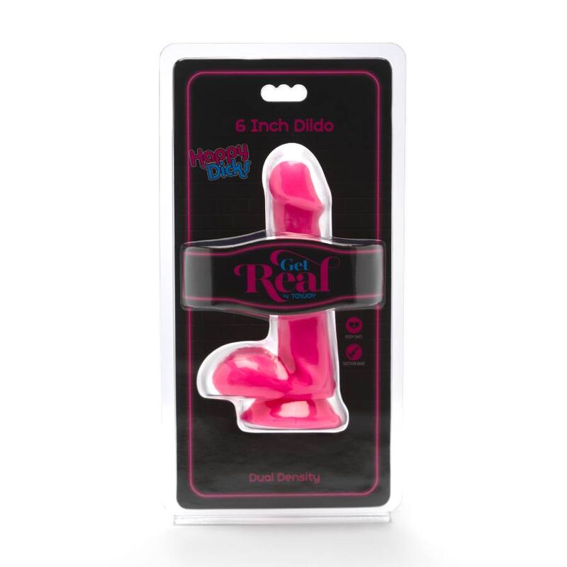 GET REAL - HAPPY DICKS DILDO 12 CM BALLS PINK - 2