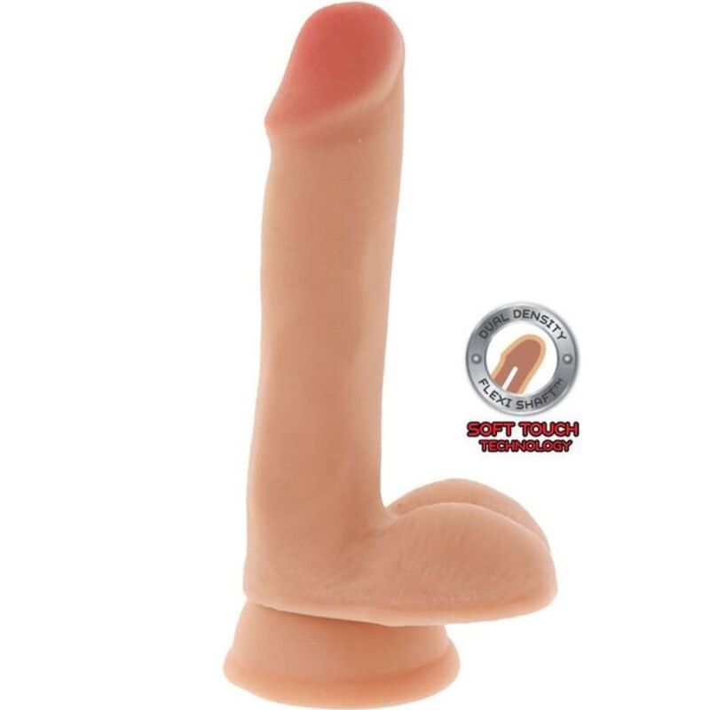 GET REAL - DUAL DENSITY DILDO 17 CM BALLS SKIN - 1