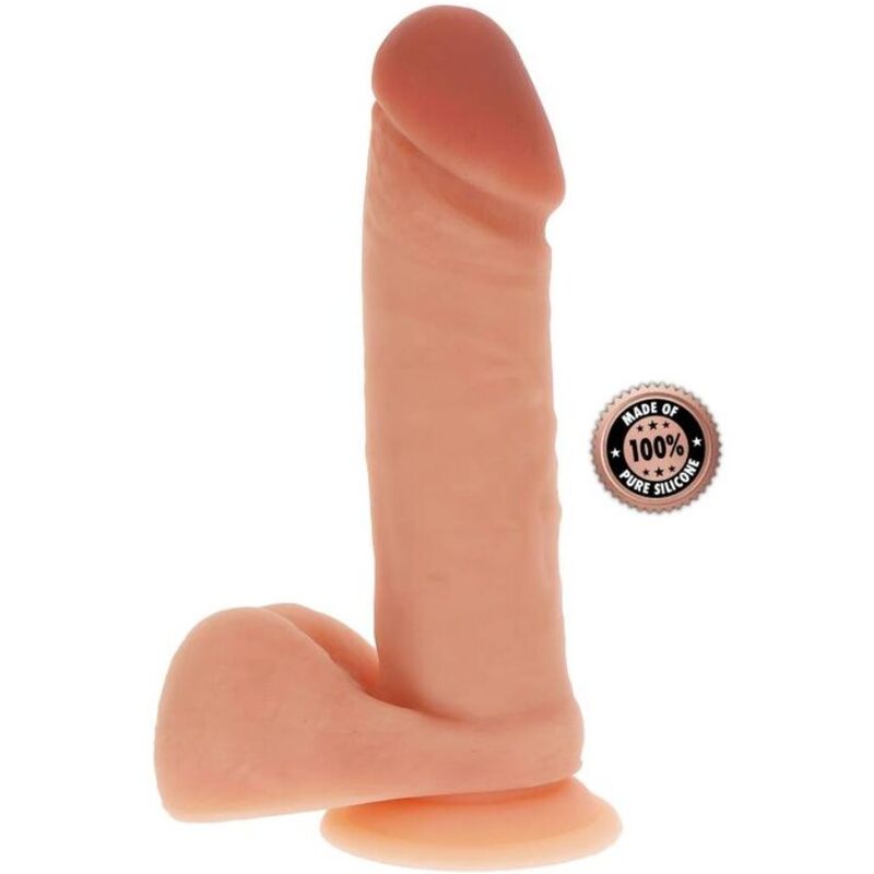 GET REAL - SILICONE DILDO 20,5 CM W BALLS SKIN - 1
