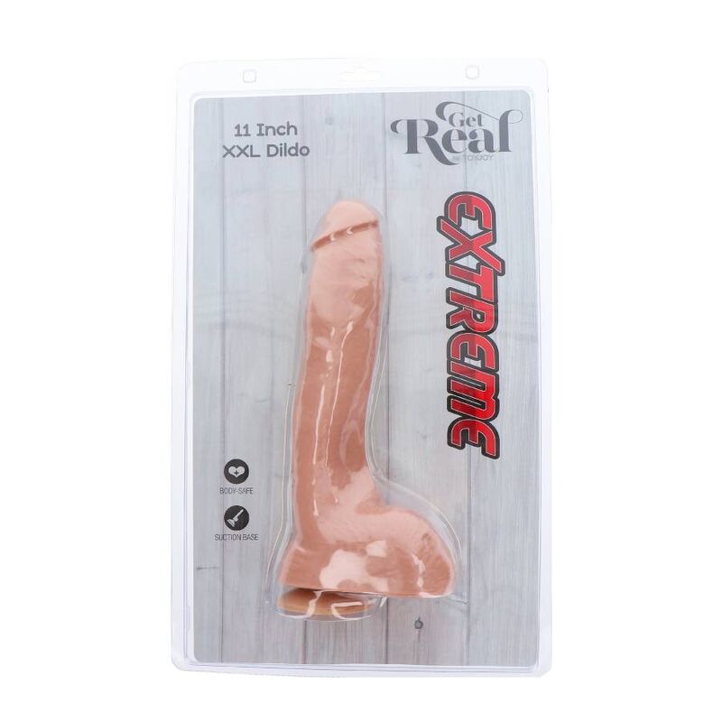 GET REAL - EXTREME XXL DILDO 28 CM SKIN - 5