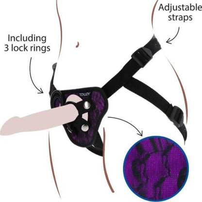 GET REAL - STRAP-ON LACE HARNESS PURPLE - 9