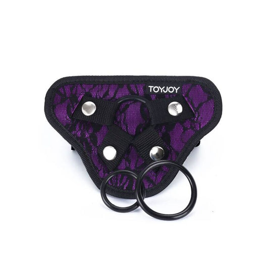 GET REAL - STRAP-ON LACE HARNESS PURPLE - 1