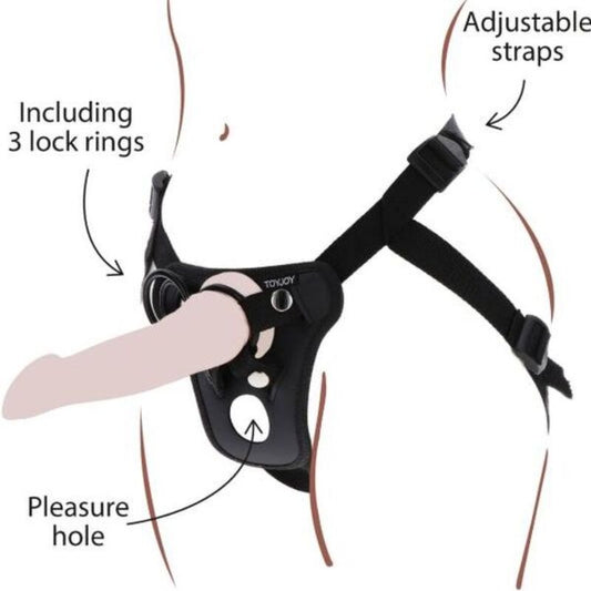 GET REAL - STRAP-ON PLEASURE HARNESS BLACK - 1