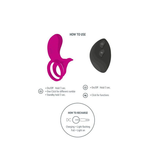 XOCOON - COUPLES STIMULATOR RING FUCHSIA - 1