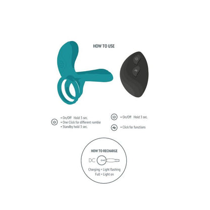 XOCOON - GREEN COUPLE VIBRATING RING