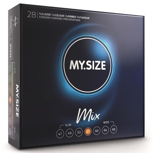 MY SIZE - MIX CONDOMS 57 MM 28 UNITS - 1